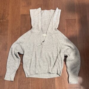 Shop Stevie Light Gray Cowl Neck Sweater